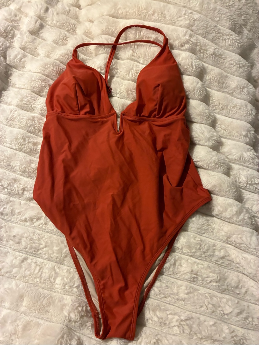 Cupshe Coral Red One-Piece Swimsuit